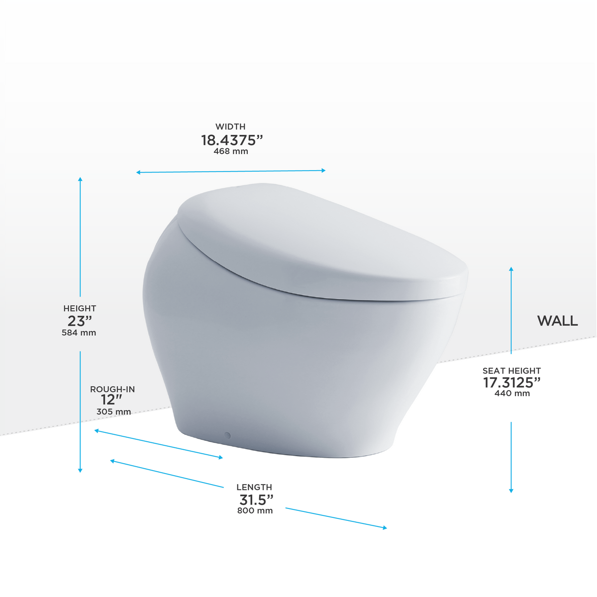 TOTO Neorest NX2 Integrated Bidet Toilet Dual Flush 1.0|0.8 GPF with EWATER+ MS903CUMFX#01