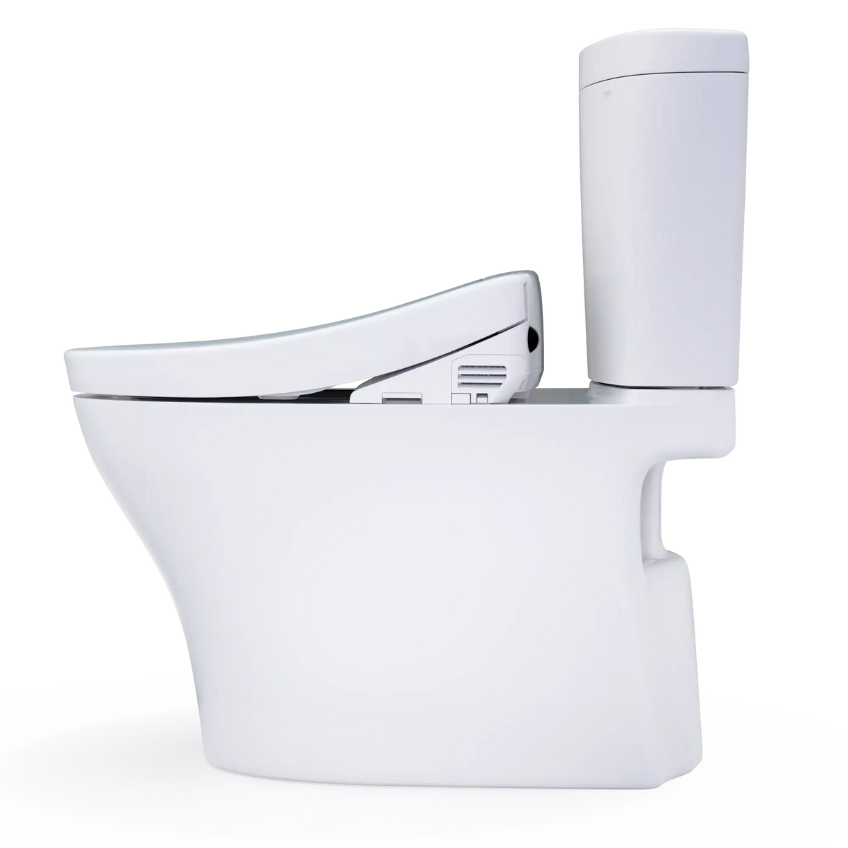 TOTO Aquia IV ARC Two-Piece Dual Flush 1.28 and 0.9 GPF Universal Height Toilet with S5 Contemporary Bidet Seat MW4483446CEMFGN#01