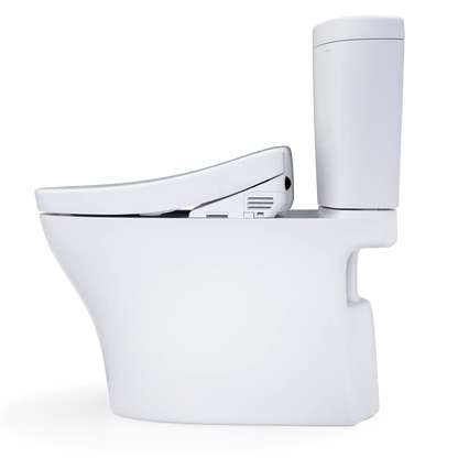 TOTO Aquia IV ARC Two-Piece Dual Flush 1.28 and 0.9 GPF Universal Height Toilet with S5 Contemporary Bidet Seat MW4483446CEMFGN#01