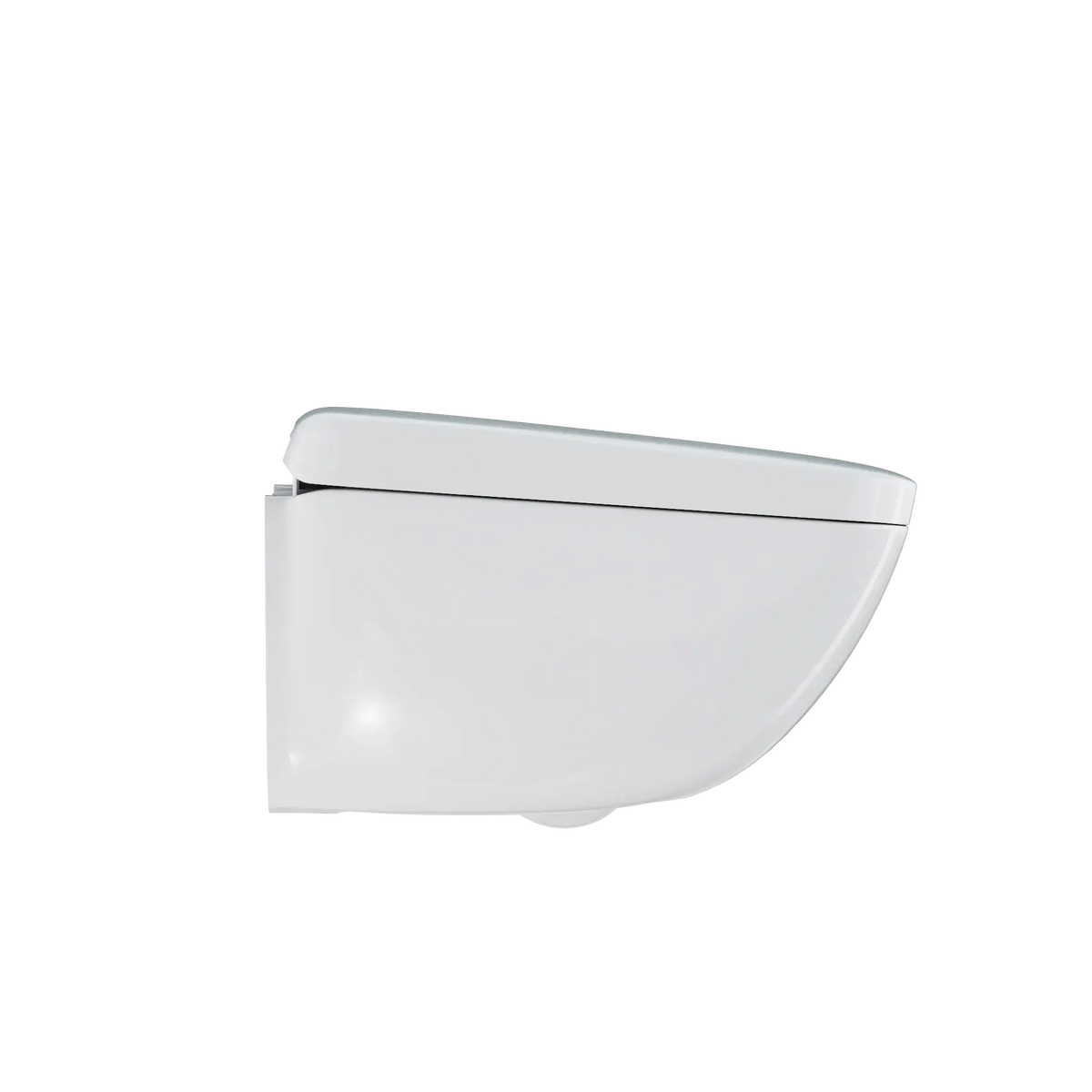 Side profile of the TOTO NEOREST WX1 tankless wall-hung integrated bidet toilet