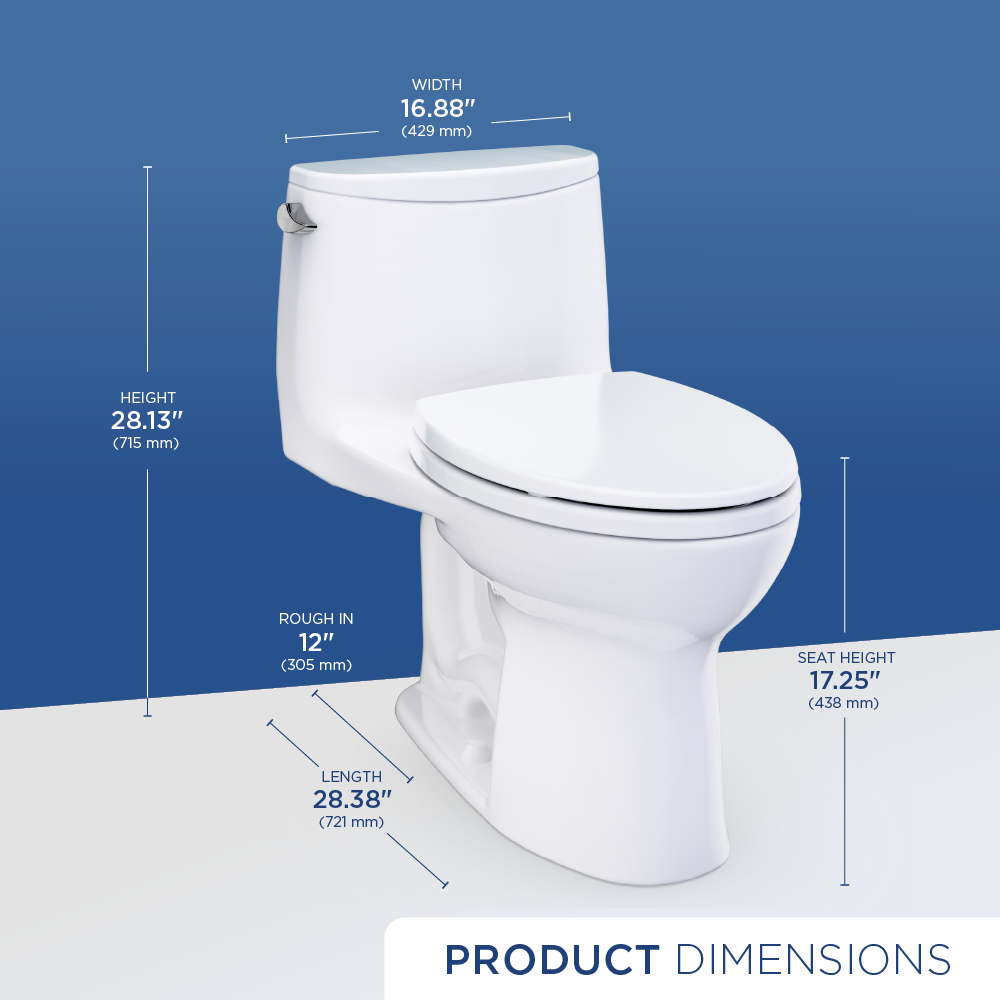 TOTO Ultramax MS608114CEFG Dimensions