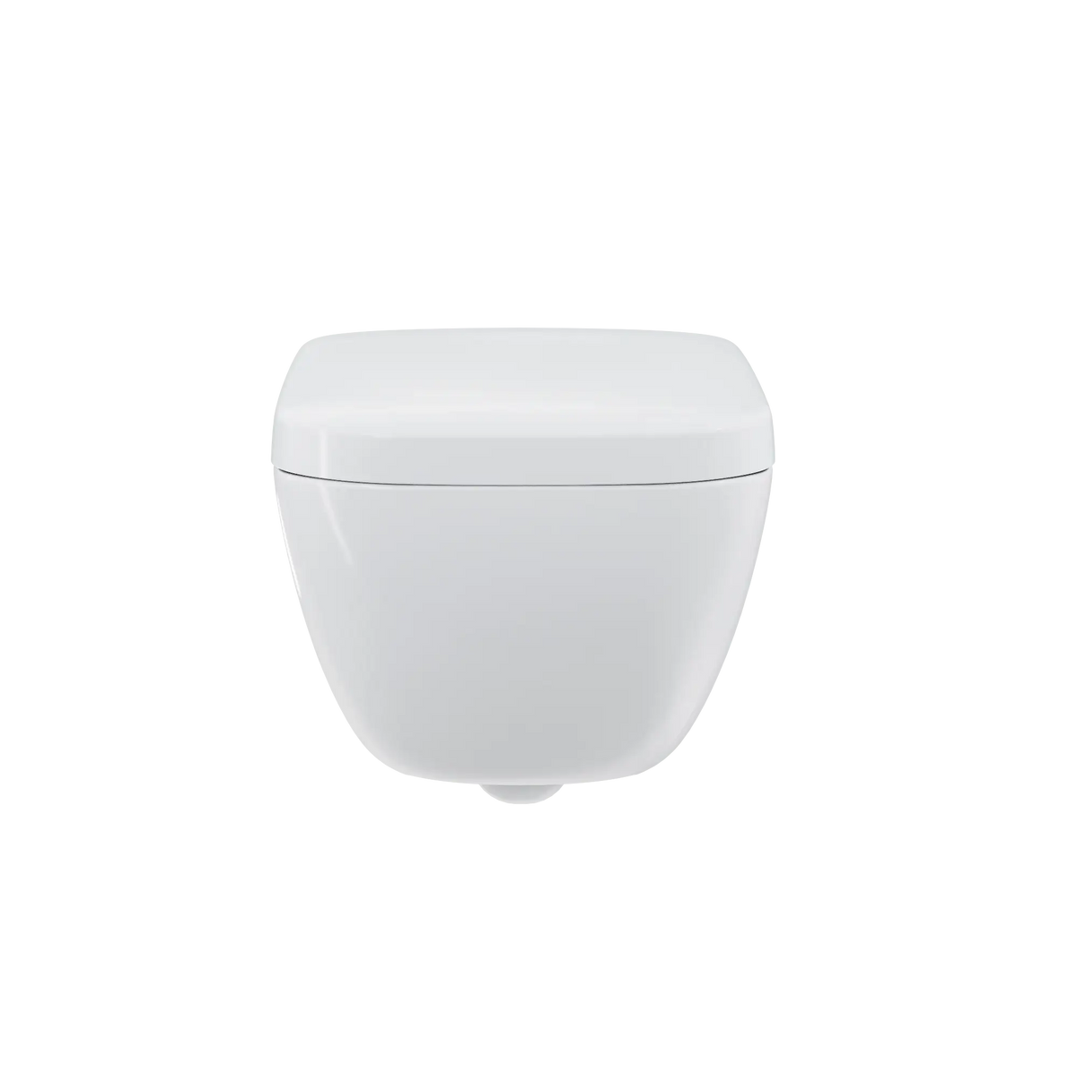 TOTO NEOREST WX2 wall-hung integrated bidet toilet, front view with lid closed, Cotton White