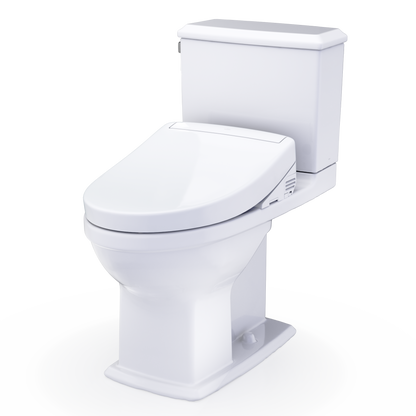 TOTO Connelly WASHLET+ S5 Two-Piece Dual Flush 1.28 GPF Universal Height Toilet with CEFIONTECT MW4943446CEMFG#01