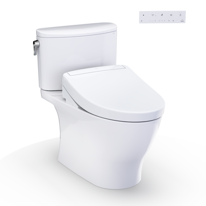 TOTO Nexus WASHLET+ S5 Two-Piece Elongated 1.0 GPF Universal Height Toilet with CEFIONTECT MW4423446CUFG#01