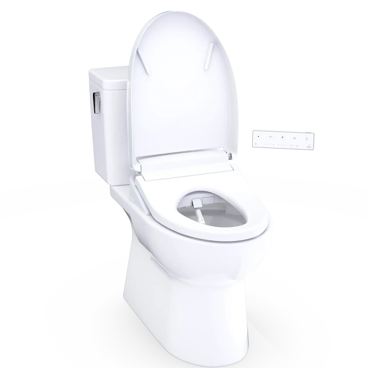 TOTO Glaston WASHLET+ S5 Two-Piece Elongated 1.28 GPF Universal Height Toilet MW4723446CEFG#01
