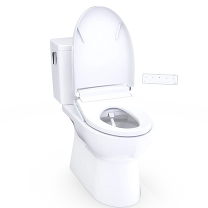 TOTO Glaston WASHLET+ S5 Two-Piece Elongated 1.28 GPF Universal Height Toilet MW4723446CEFG#01