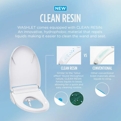 TOTO WASHLET KS5 Electronic Bidet Toilet Seat with Instantaneous Water Heating and Self-Cleaning Wand SW3216#01