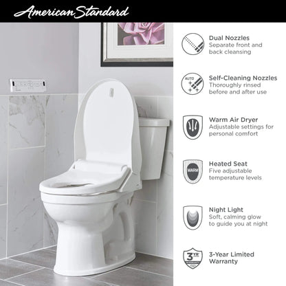 American Standard Advanced Clean 2.5 Electric SpaLet Bidet Toilet Seat With Wireless Remote - EverFlow Bidets