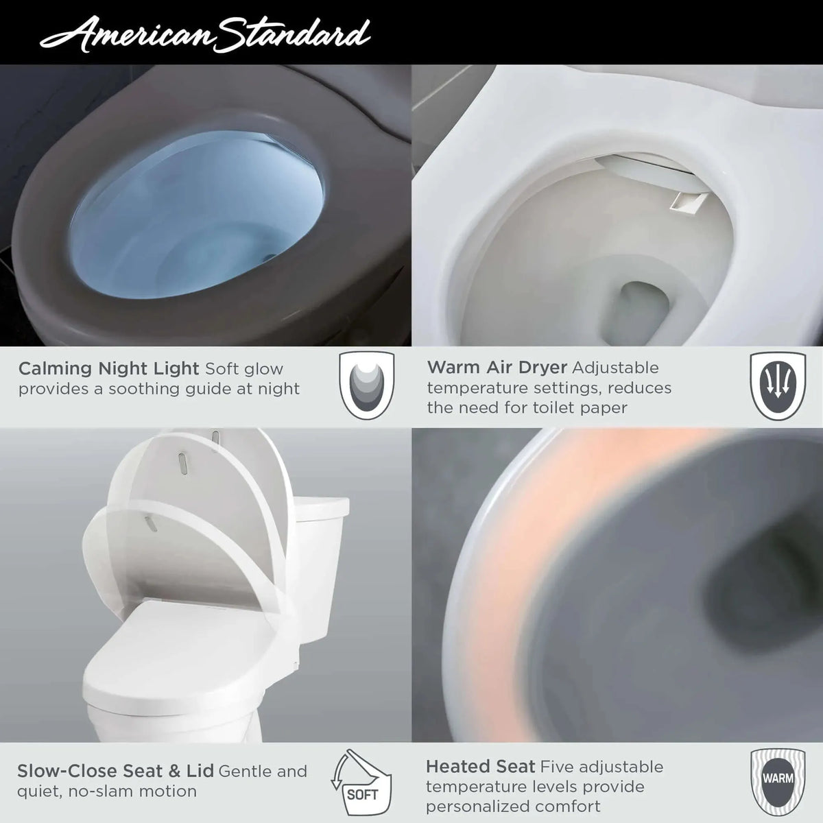 American Standard Advanced Clean 2.5 Electric SpaLet Bidet Toilet Seat With Wireless Remote - EverFlow Bidets