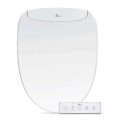 Bio Bidet DLS Discovery Bidet Seat with Sittable lid, Self-Cleaning Stainless Steel Adjustable Nozzle, Unlimited Warm Water - EverFlow Bidets