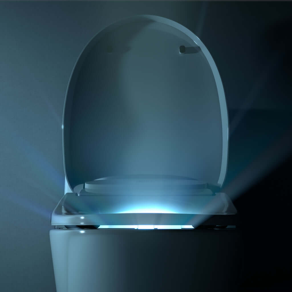 Bio Bidet DLS Discovery Bidet Seat with Sittable lid, Self-Cleaning Stainless Steel Adjustable Nozzle, Unlimited Warm Water - EverFlow Bidets